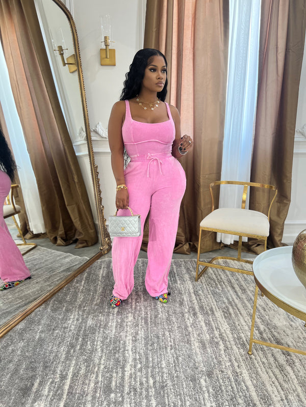 Make a way jumpsuit(pink)