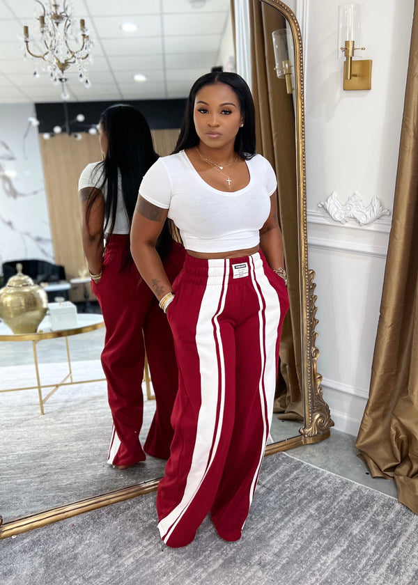 Playa sweatpants(burgundy)