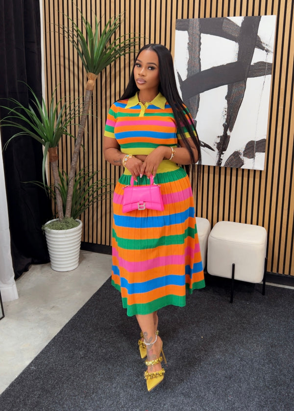 Life in color skirt set