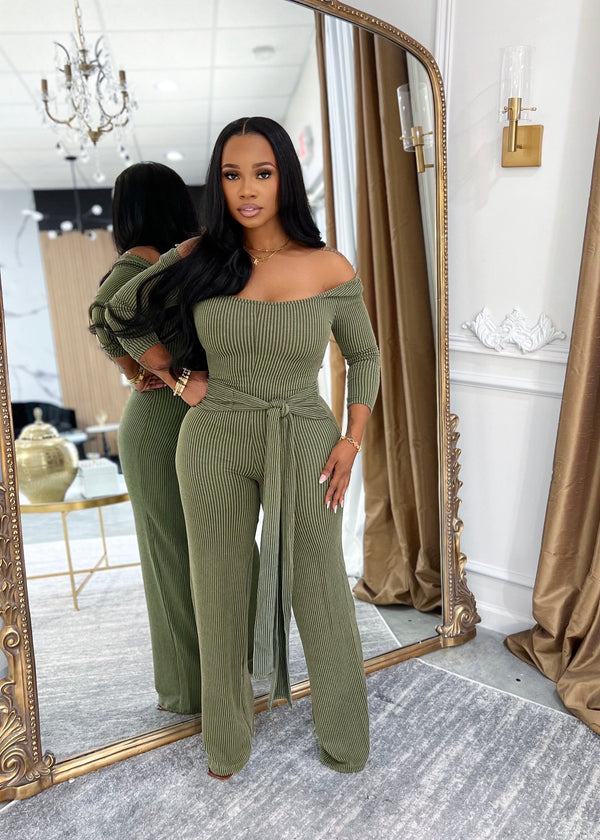 Give me a reason jumpsuit(olive)
