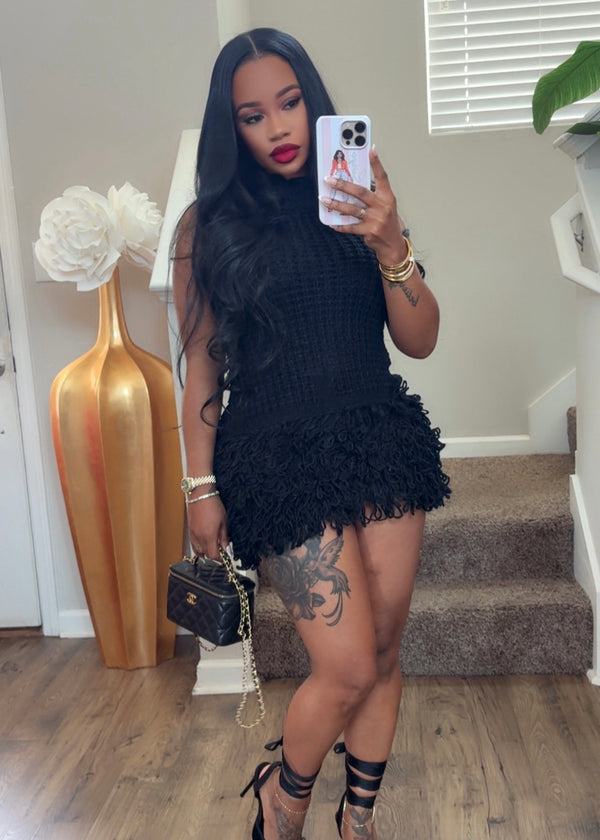 Sassy tassel mini dress