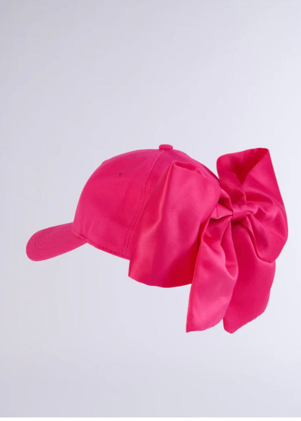 Pink bow cap