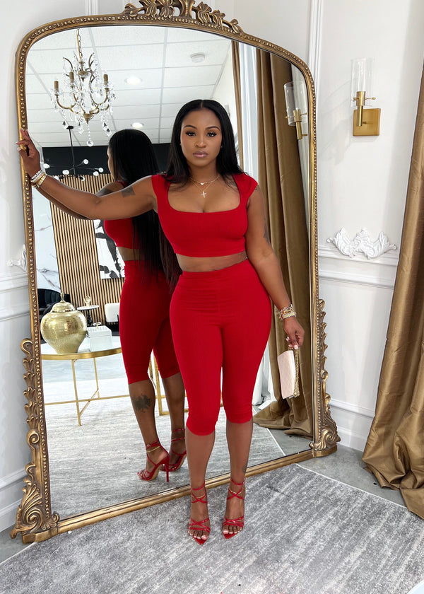 Perfect fit capri set(red)