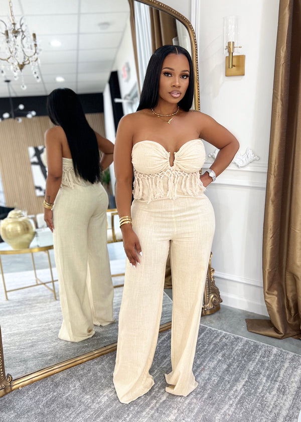Made you look jumpsuit(nude)