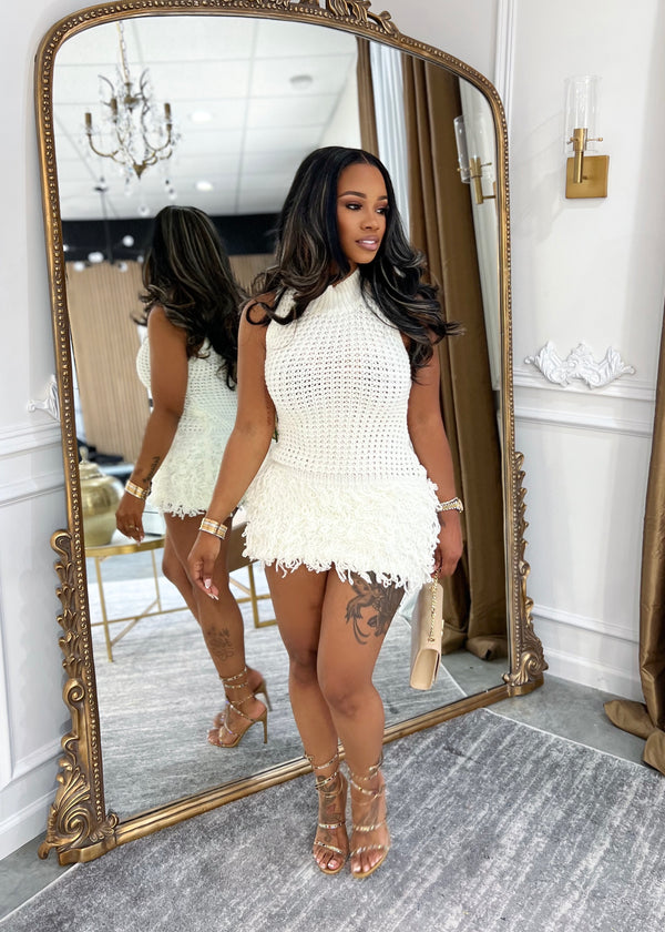 Sassy tassel mini dress