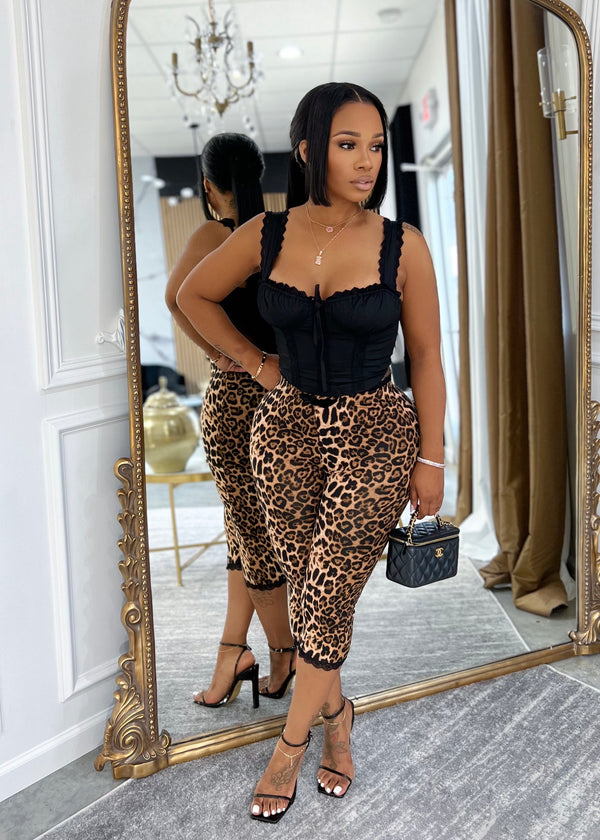 Jolie capri leggings(leopard)