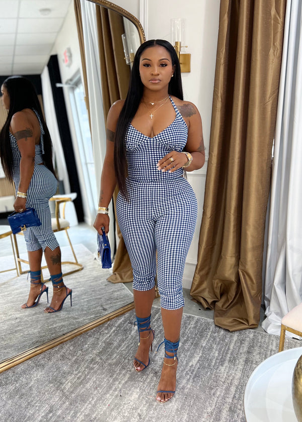 Kelsey capri set(navy)