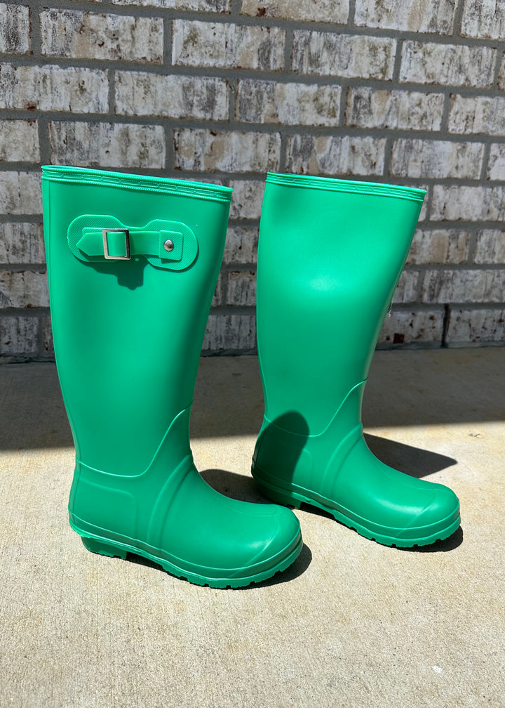 Kelly green rain boots sales